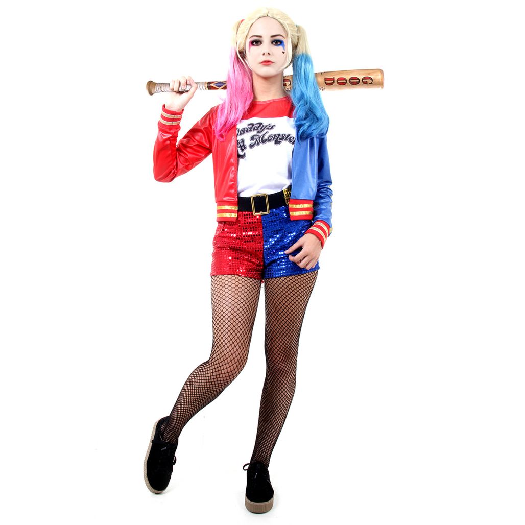 Fantasia Arlequina Teen - Harley Quinn - Esquadrão Suicida PP - Carrefour -  Carrefour