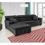Sofá Retrátil e Chaise Orlando 240x190 marrom