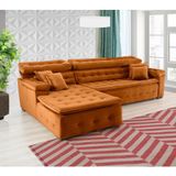 Sofá Retrátil e Chaise Orlando 240x150 terra