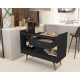 Aparador Buffet Divisor De Ambientes Chatô Jb 4064 Cor Preto