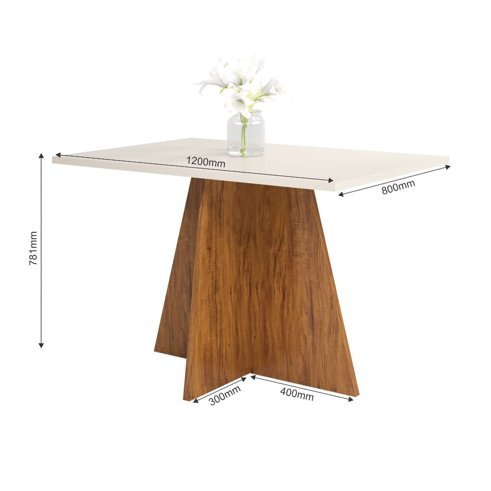 Conjunto Sala de Jantar Mesa Lyra 4 Cadeiras Roma Viero - Carrefour