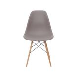 Cadeira Eiffel Dsw Eames Fendi S/Braço Base Madeira