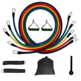 Kit Elástico Extensor 11 Peças Exercício Funcional Tubing