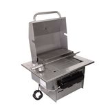 Grill Assador A Gás C/ Tampa Titan Diamond Premium 60x52cm Inox Bivolt