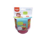 Kit 6 Potes para Papinha com Tampa 180ml - Buba Baby