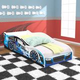 Cama Solteiro Carro Drift 88x188 - Azul / Branco - RPM Móveis