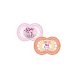 Chupeta MAM 2944 sayings gilrs (6+ meses) com 2 unidades Rosa