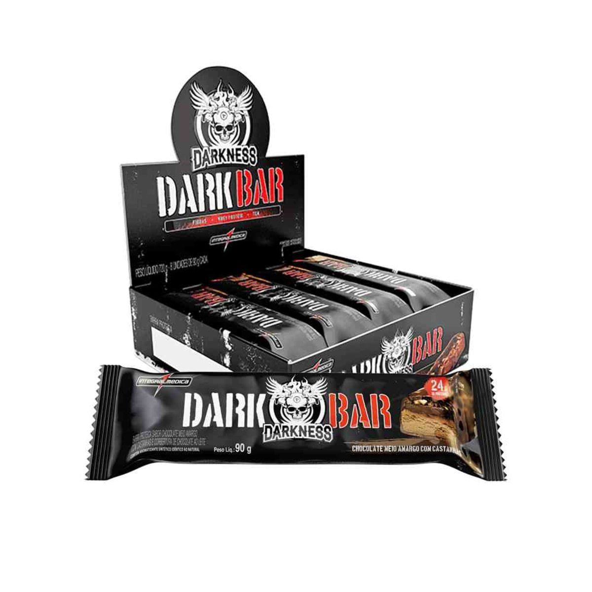 DARK BAR INTEGRALMEDICA 8UN 90g - CHOCOLATE AMARGO Menor preço em DARK BAR INTEGRALMEDICA 8UN 90g - CHOCOLATE AMARGO