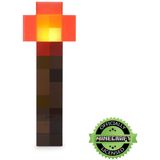 Minecraft Toys Redstone Torch 12.6 Inch LED Lamp | USB Recarregável para Nightlight, Costume Cosplay, Roleplay