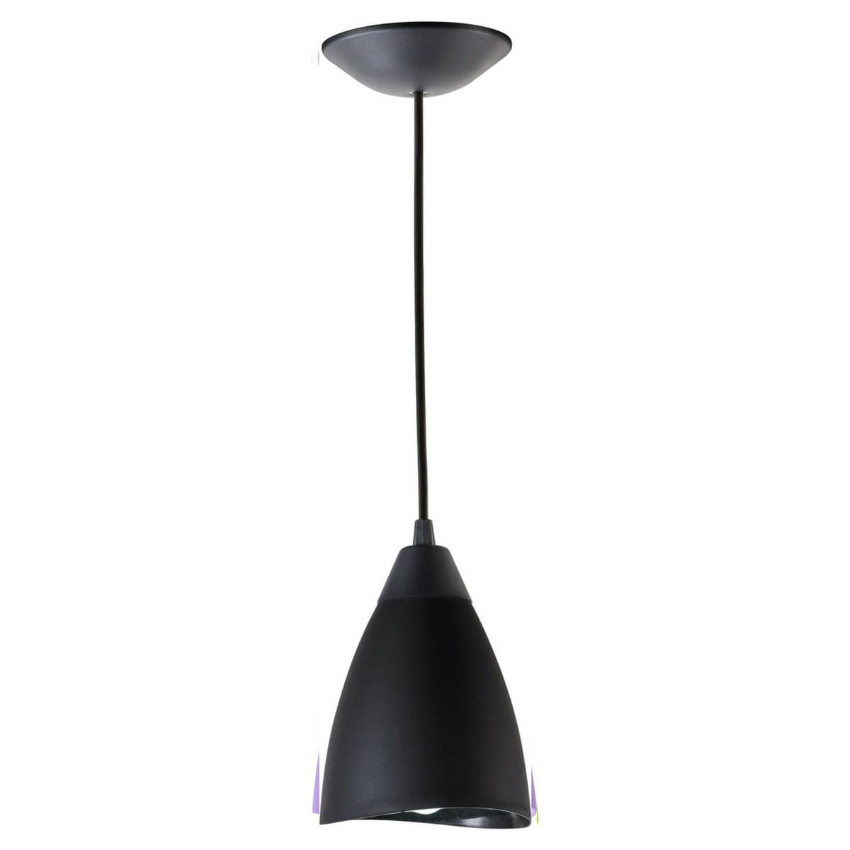 Luminária Pendente Tulipa Joaquina Preto Cabo Preto - Bemplas é boa?