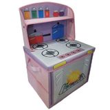 CAIXA FOGÃOZINHO COZINHA INFANTIL PORTA BRINQUEDOS ORGANIBOX