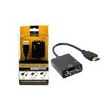 Adaptador/conversor Hdmi (macho)  Para Vga (fêmea) Com Áudio