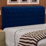 Cabeceira Giovana Cama Box King Casal 195 Cm Azul Marinho