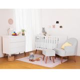 Kit Quarto Infantil Theo Branco - Berço + Cômoda + Poltrona Capri