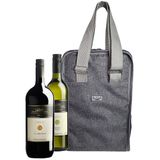 Bolsa Térmica Para Garrafas De Café Água Vinho Luxo Cinza