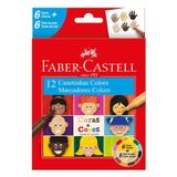 Caneta Hidrográfica Faber-Castell 12 Cores Caras E Cores