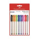 Caneta Esferográfica Faber-Castell Trilux Colors 1.0 - 10 Un