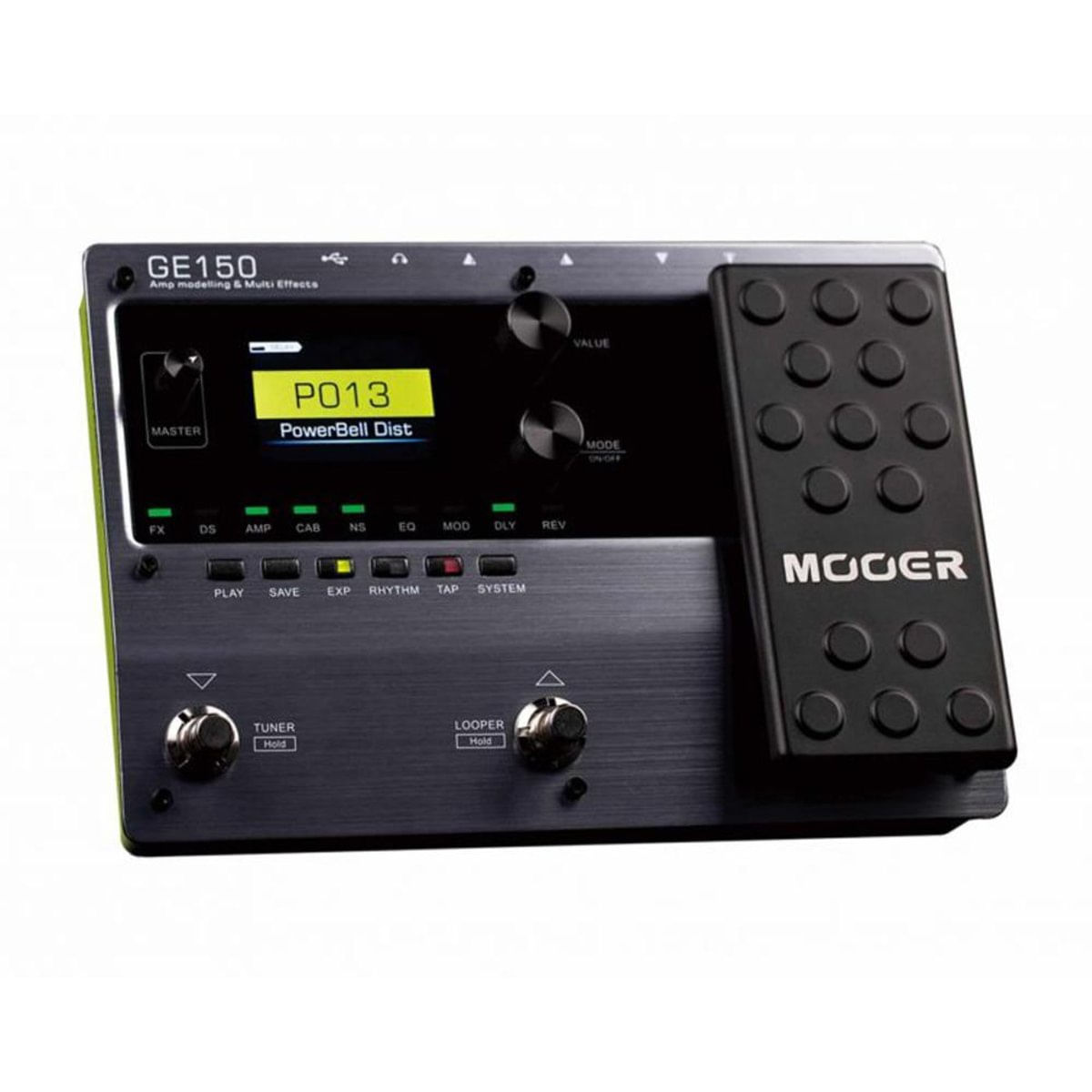 Pedaleira Guitarra Mooer Multiefeitos GE150 151 Efeitos USB