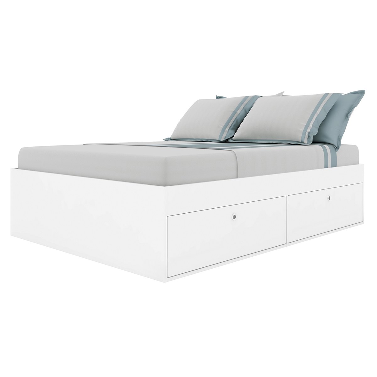 Cama De Casal Tókio 4 Portas Branca Art In Móveis