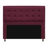 Cabeceira Copenhague 195 cm King Size Suede Bordô AM Decor