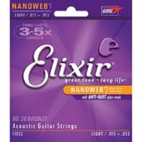 Encordoamento 012 Light Para Violão Aço Elixir
