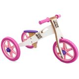 Triciclo 2 em 1 (vira bicicleta de Equilíbrio) Neve Rosa