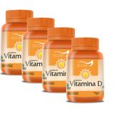 Kit 4 Vitamina D 60 Cápsulas 450mg Duom