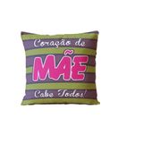 Almofada Para Sofá Sala Cheia 40x40 Coração Mãe Cabe Todos