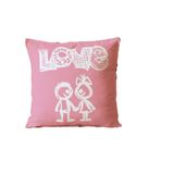 Almofada Para Sofá Sala Cheia 40x40 Rosa Love