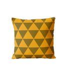 Almofada Para Sofá Sala Cheia 40x40 Triângulos Amarelos