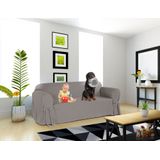 Capa Para Sofá De 4 Lugares Em Gorgurão Resistente Mais Vendida Pets Sala De Estar Gatos Decoração