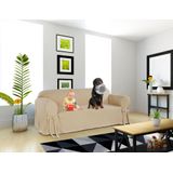 Capa Para Sofá De 4 Lugares Em Gorgurão Resistente Mais Vendida Pets Sala De Estar Gatos Decoração