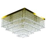 Lustre De Cristal Acrilico Dreamcrillic 40x40 Dourado Gold