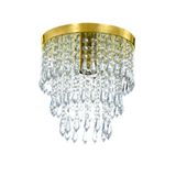 Lustre De Cristal Acrilico Manucrillic Dourado Maravilhoso