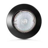 Mini Spot De Embutir Preto Com Led 3w Da Lâmpada Branco Quente 3000k