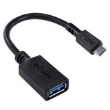 Adaptador Otg Tipo C Para Usb A 3.0 Para Celular 15cm Preto