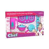 Kit de Cozinha Infantil com Panelinhas, Fogão, Jarra e Copos Big Chef - 9 Pçs - Mielle