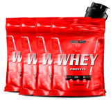 Combo 4x Nutri Whey Protein 907g + Coqueteleira Integralmedica Baunilha