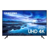 Samsung Smart Tv 60" Uhd 4k 60au7700, Processador Crystal 4k, Tela Sem Limites, Visual Livre De Cabos, Alexa Built In, Controle, Bivolt Cinza Titan