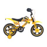 Bicicleta Infantil Moto Cross Aro 16 Unitoys Monovelocidade Amarela