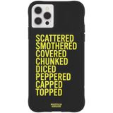 Waffle House X Case-mate - Caso Para Iphone 12 Pro Max (5g) - Disperso, Sufocado, Coberto - 10 Pés De Proteção De Gota - 6,7 Polegadas - Preto