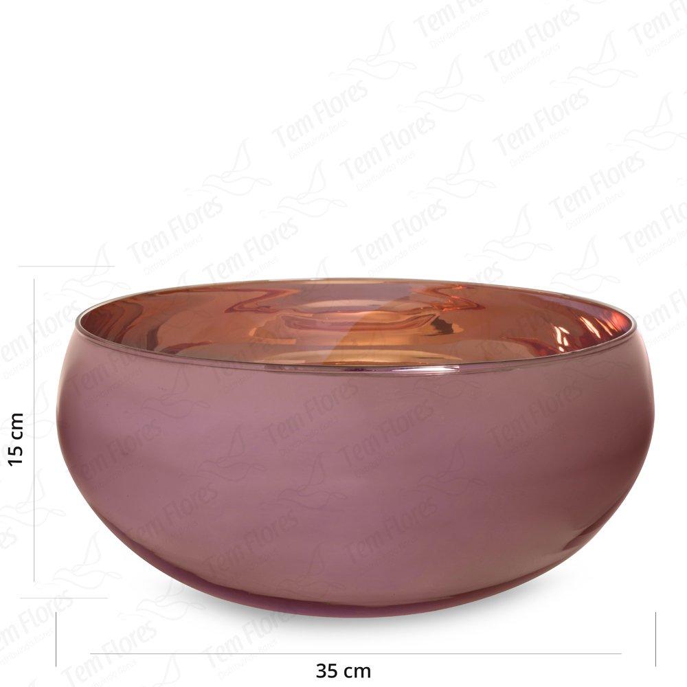 Vaso De Vidro Para Decoração Espelhado Grande 35x15