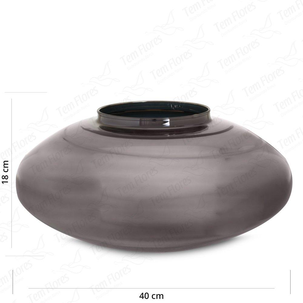 Vaso De Vidro Para Decoração Espelhado Terrario 40x18