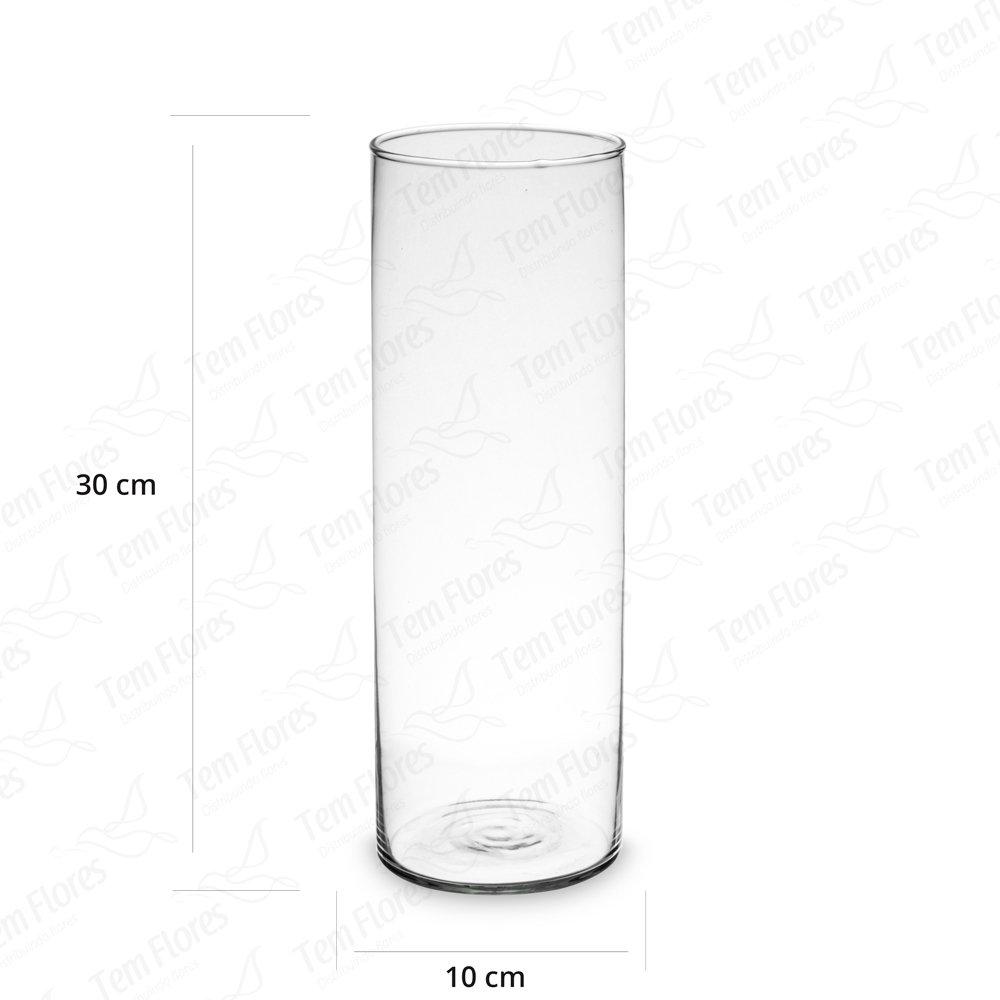 Vaso De Vidro Para Decoração Tubo De Vidro 30x10