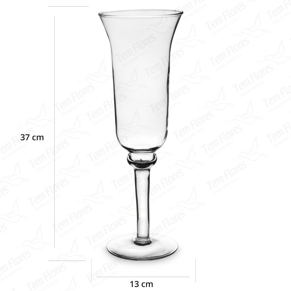 Vaso De Vidro Para Decoração Parisiense Médio 37x13