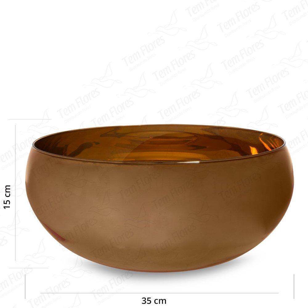 Vaso De Vidro Para Decoração Espelhado Grande 35x15