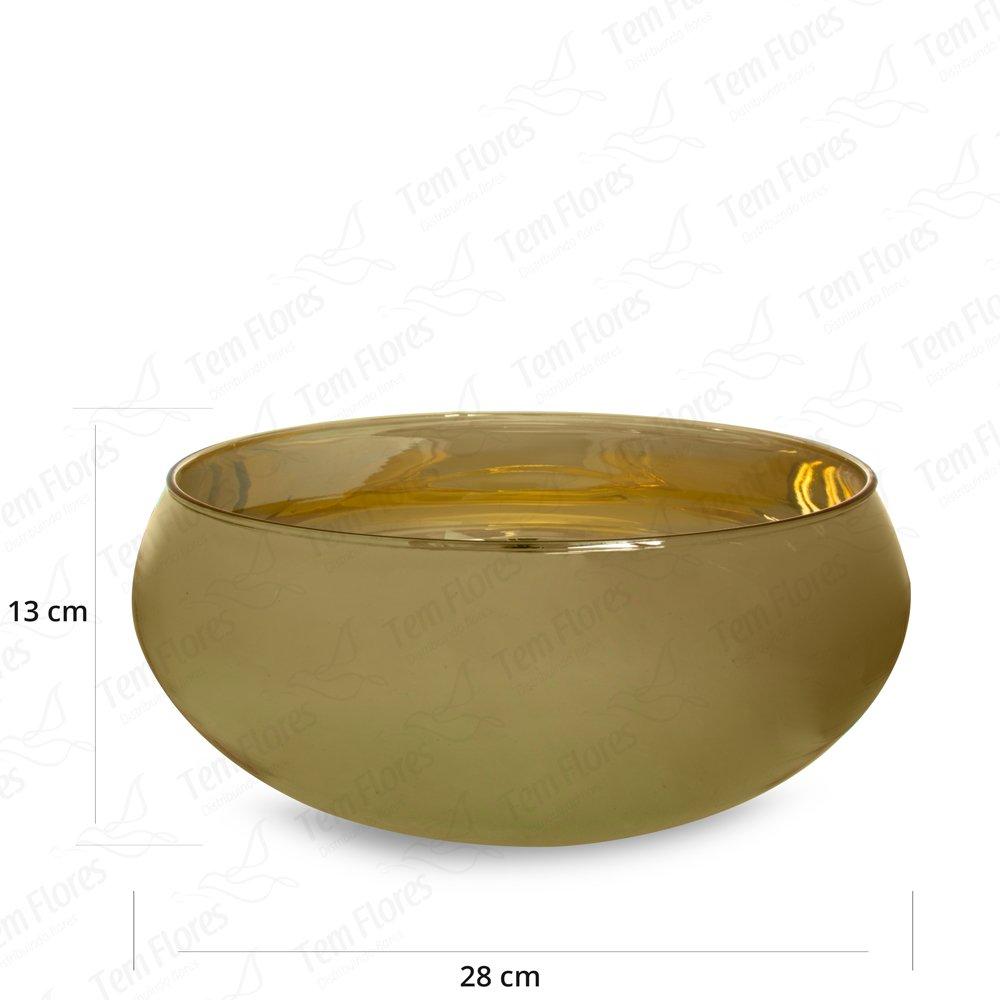 Vaso De Vidro Para Decoração Espelhado Pequeno 28x13