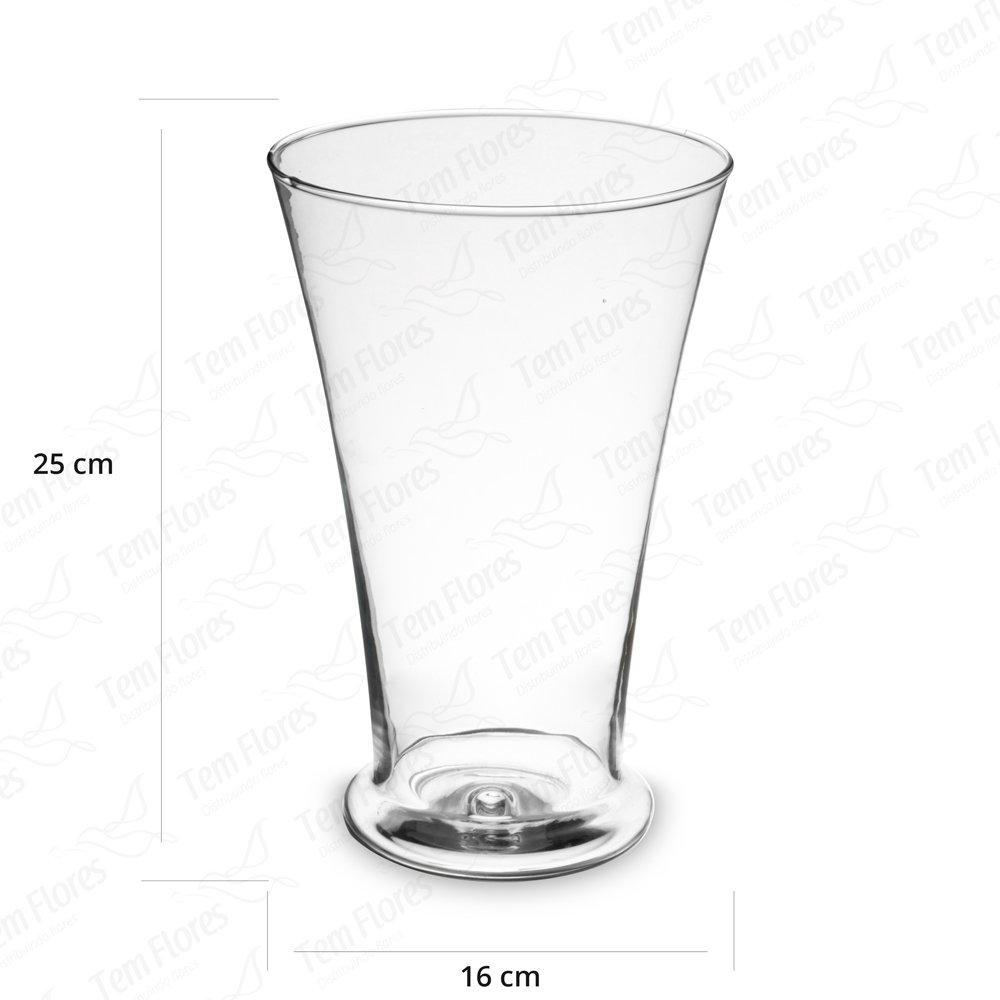 Vaso De Vidro Para Decoração Barcelona Grande 25x16