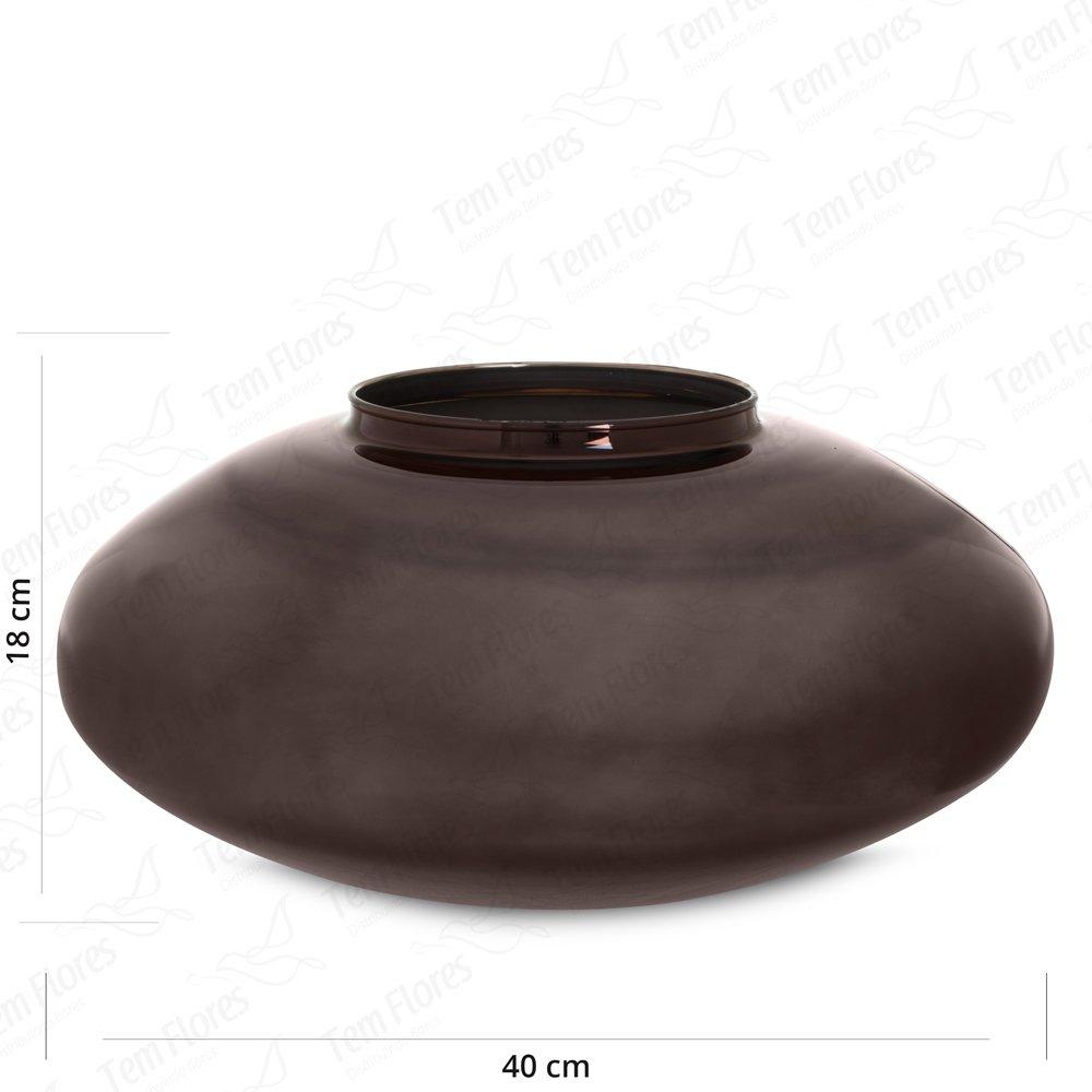 Vaso De Vidro Para Decoração Espelhado Terrario 40x18