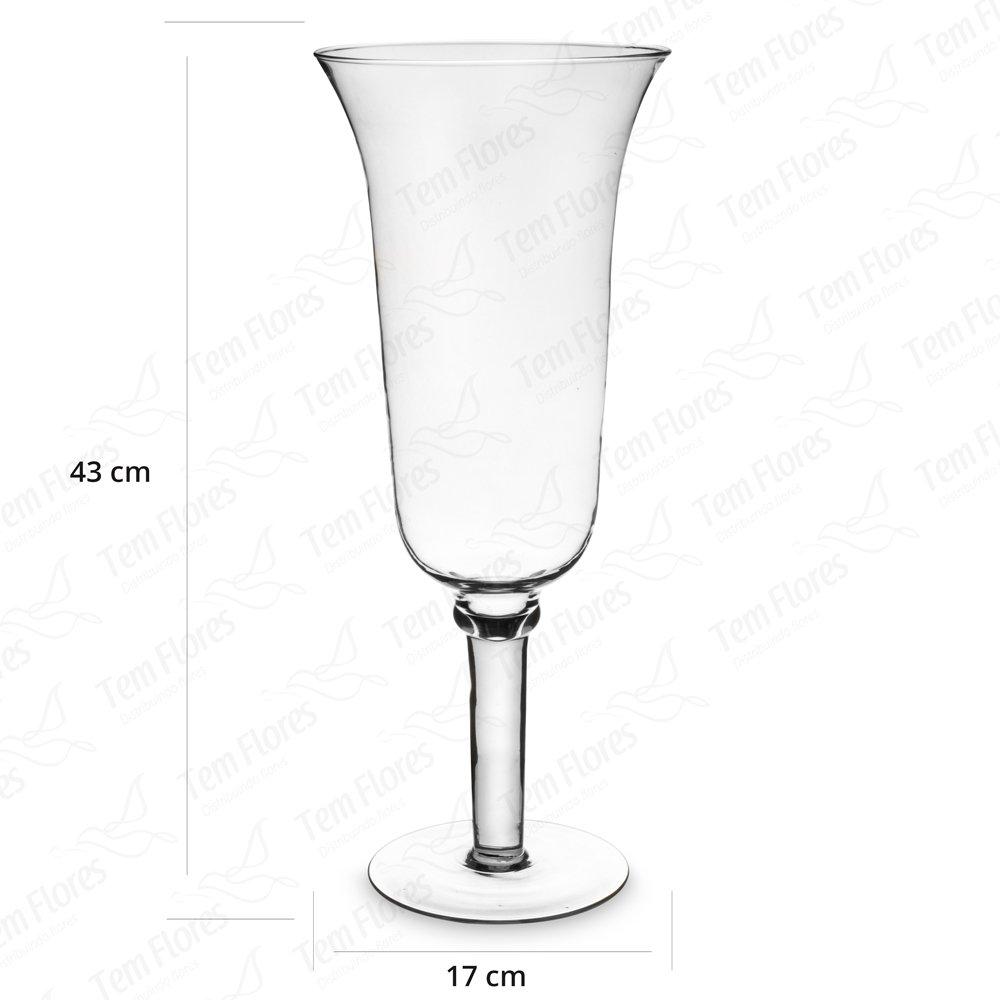 Vaso De Vidro Para Decoração Parisiense Grande 43x17